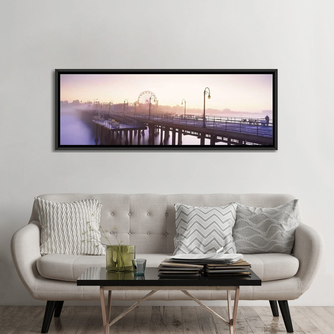 " Pier With Ferris Wheel In The Background, Santa Monica Pier, Santa Monica, Los Angeles County, California, USA " by Panoramic Images East Urban Home 