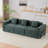 Boneless 98.8" Modular Folding Sleeper Sofa Upholstered Floor Sofa Bed With Side Pockets And 3 Pillows - No Assembly Required-2077855923