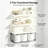 Cantura 3-Piece Floating Wall Shelves with Wire Storage Basket-2119710330