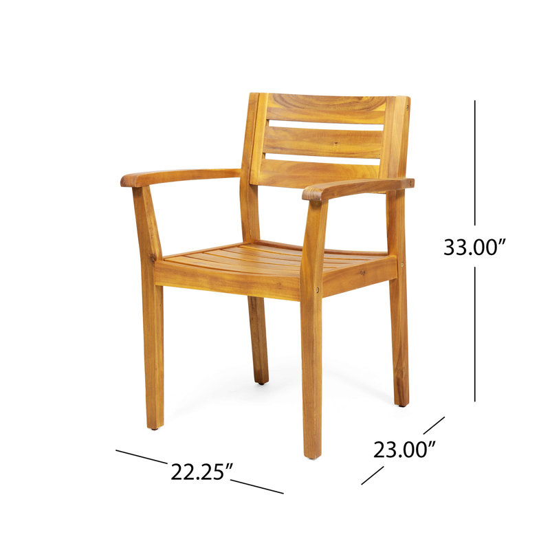 Ensemble de table de salle à manger d'extérieur en bois d'acacia 7 pièces pour pelouse, cour, terrasse de jardin, bord de piscine