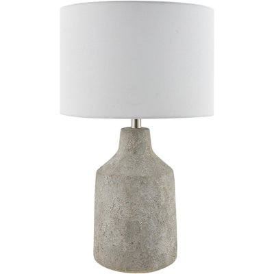 Lockwood Concrete Table Lamp with Linen Shade 