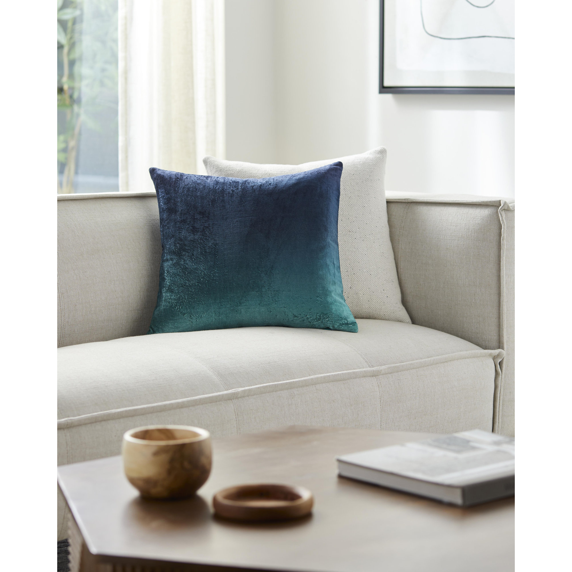 Theodosia 100% Viscose Throw Pillow, 22" x 22", Polyester/Polyfill, Dark Plum