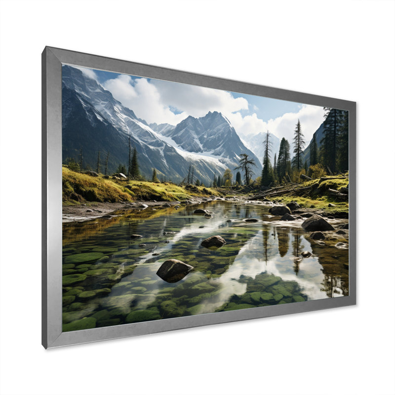Canada Majestic Wilderness sur toile, H 16 po x l 32 po x P 1 po, Cadre photo argenté