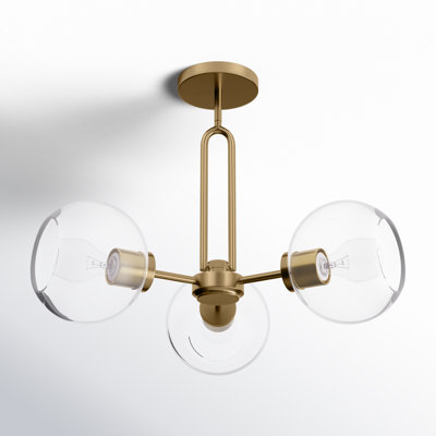 Herma 22" 3-Light Semi Flush Mount