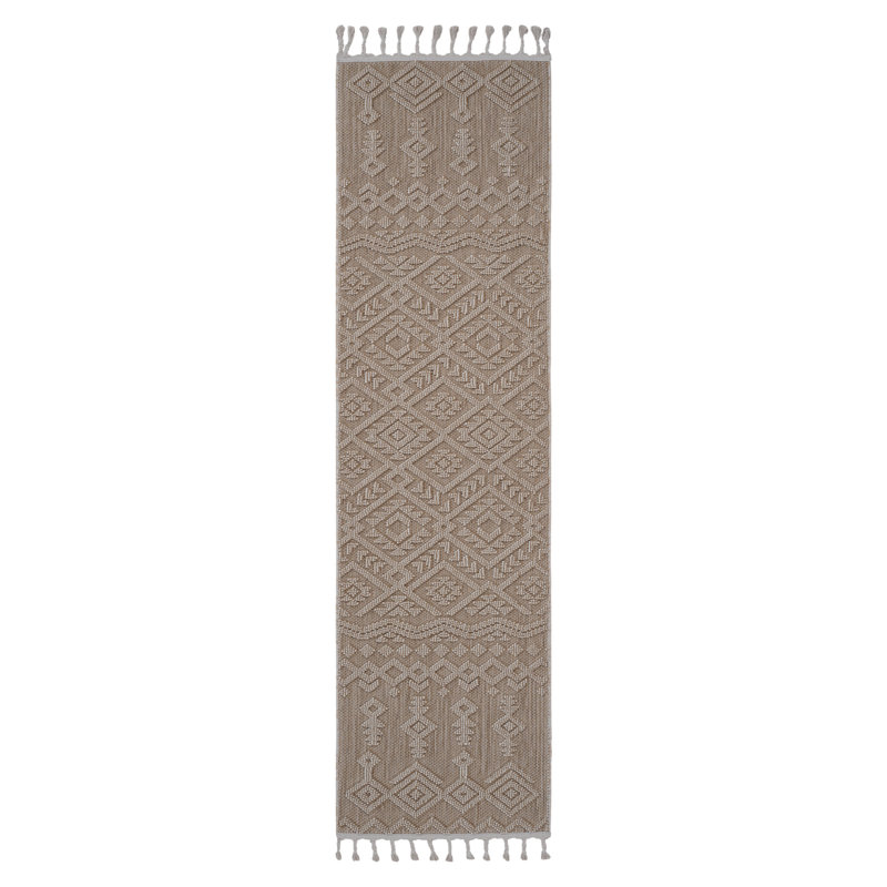 Guros Collection 2X8 Natural / Traditional Indoor / Outdoor Runner Rug, Runner 2' x 8'