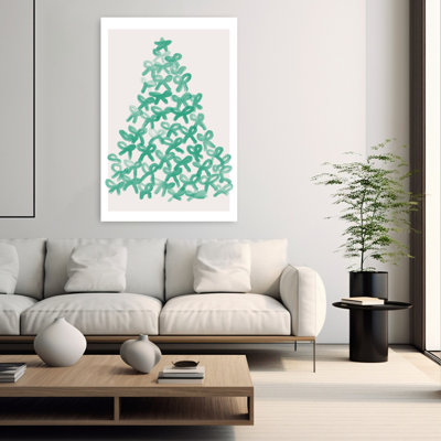 Art contemporain arbre de Noël contemporain abstrait