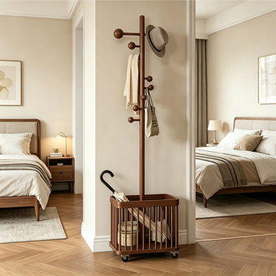 Portemanteau en bois d'hévéa