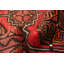 Tapis rouge en laine noué à la main de conception unique 3 pi 9 po x 5 pi 7 po One Age of a Kind Kind