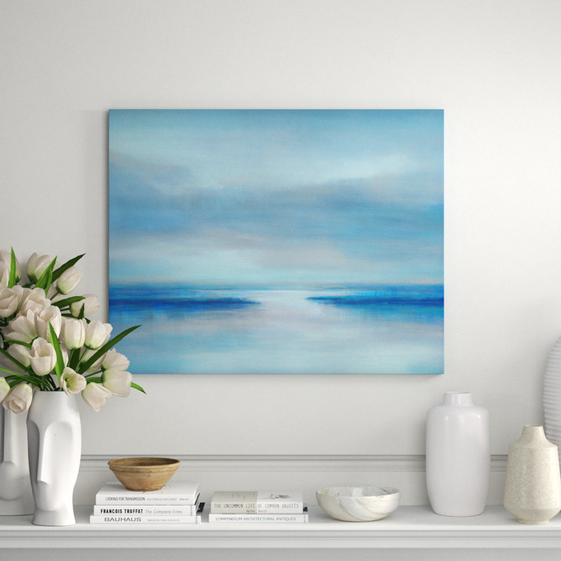 To The Beach Print by Barclay Butera, 47" H x 59" W x 1.5" D, Image Brush Gel