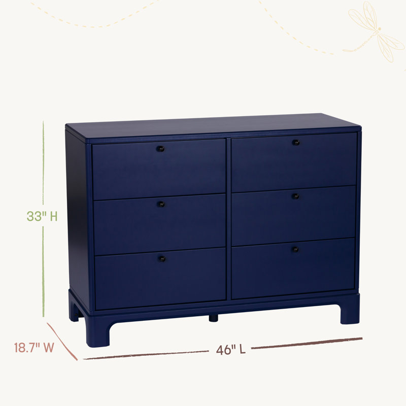 Little Seeds Posey 6-Drawer Dresser, Blue
