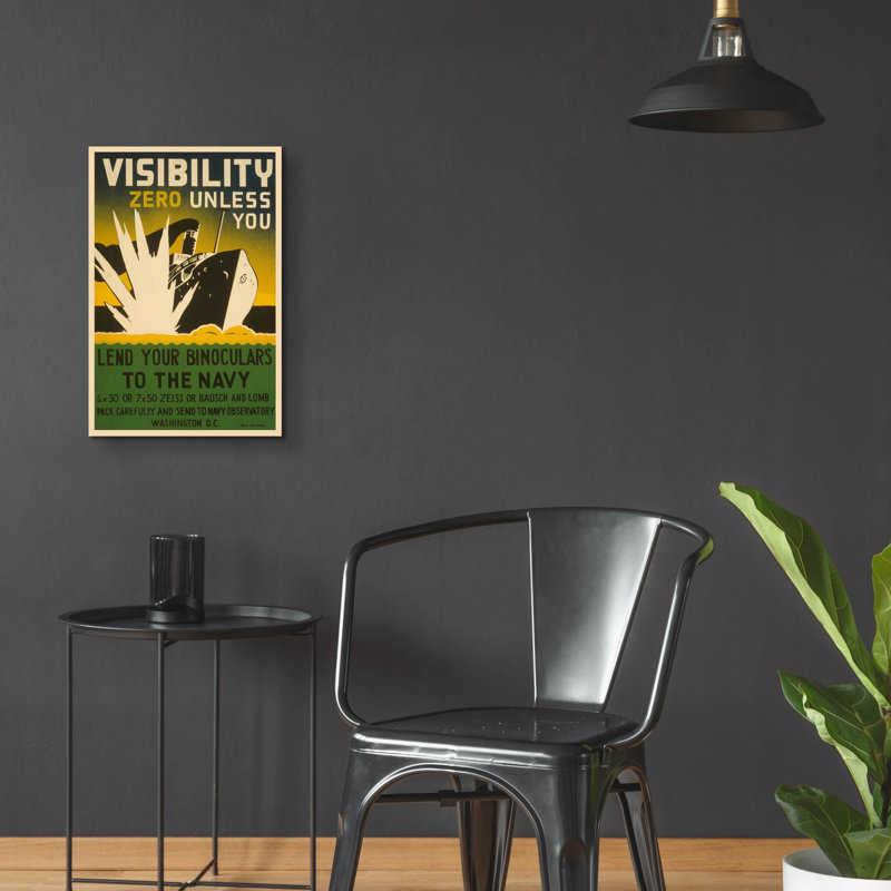 «Visibilité zéro» par Inconnu, art mural en verre acrylique, H 24 po x l 16 po x P 0,2 po