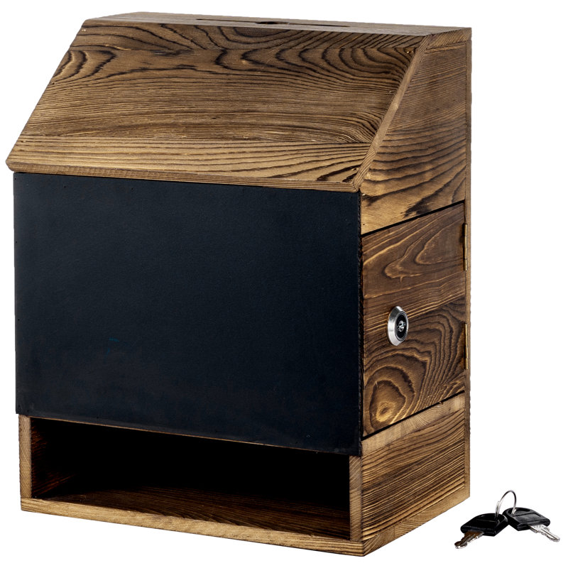 Boîte aux lettres verrouillable en bois massif