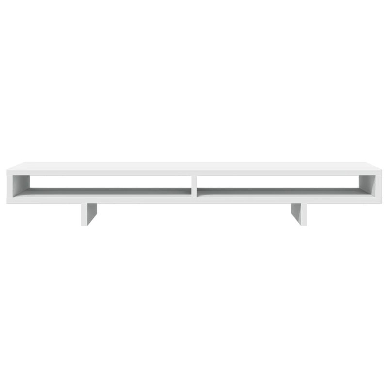Balzarotti Manufactured Wood Monitor Stand, White, 15cm H x 100cm W x 27cm D