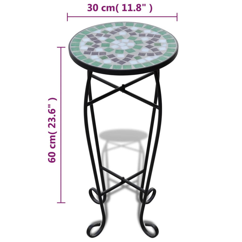 Table d'appoint, Vert / blanc / noir