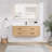 Cristo 55 " W Free Standing Wall Mounted 1 Single Vanity Bathroom Vanity With Quartz Top-1010245617