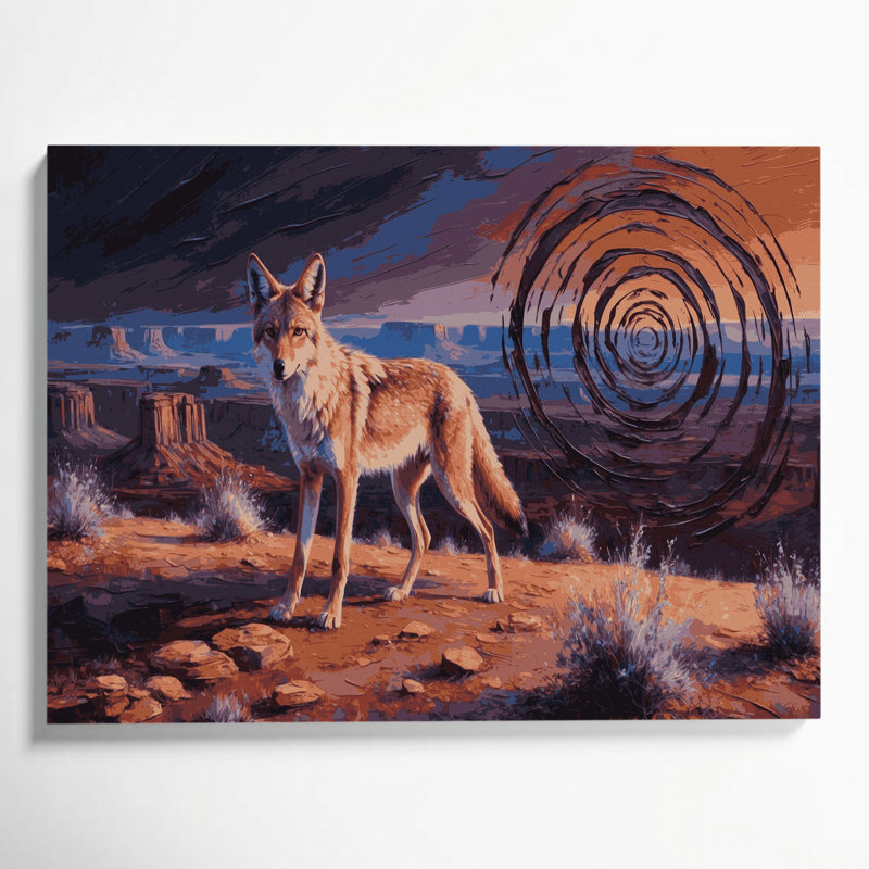 «Southwestern Animals», art mural sur toile mauve 15, H 16 po x l 20 po