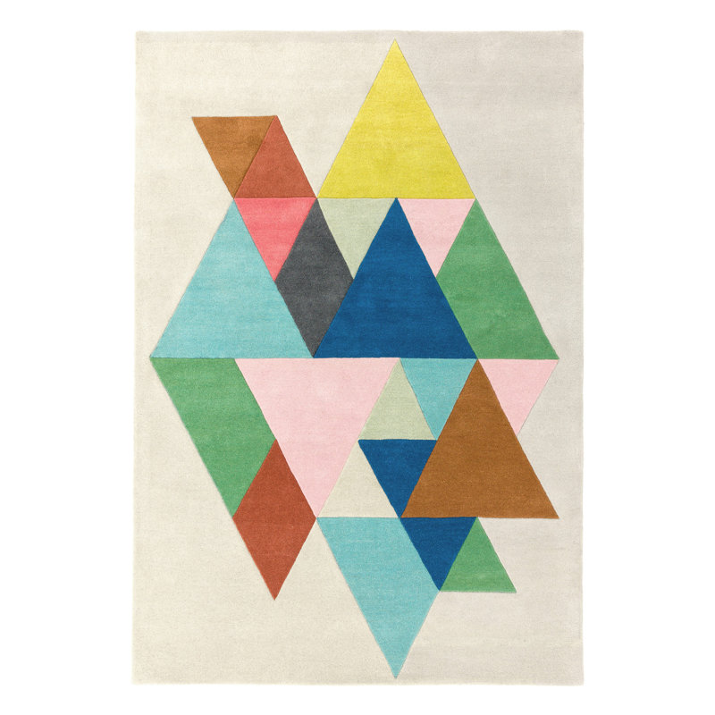 Yahir Geometric Wool Hand Tufted Area Rug, Rectangle 200 x 290cm