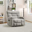 Fauteuil de massage surdimensionné et chauffé en microsuède de 41,6 po avec porte-gobelet-376276054