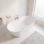 Baignoire de trempage autoportante en acrylique blanc brillant 55 po. X 29 po.-132866692