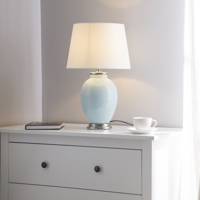 Maurice Ceramic Table Lamp, Blue