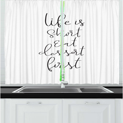Ruffled Kitchen Curtain
