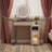 Glass top Makeup Vanity set, Expandable, Corner-1979149343