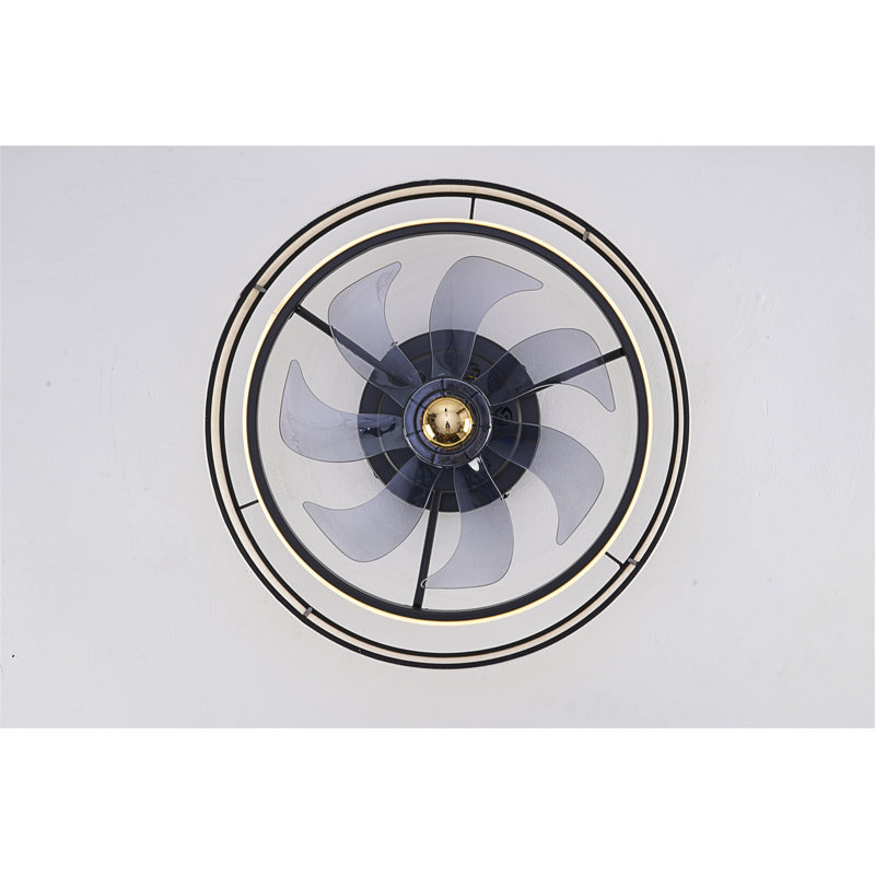Ventilateur de plafond 20 pièces en tissu Farmhouse 7 PCS avec télécommande, ventilateur de moteur à courant continu silencieux pour le salon, la chambre à coucher et la cuisine