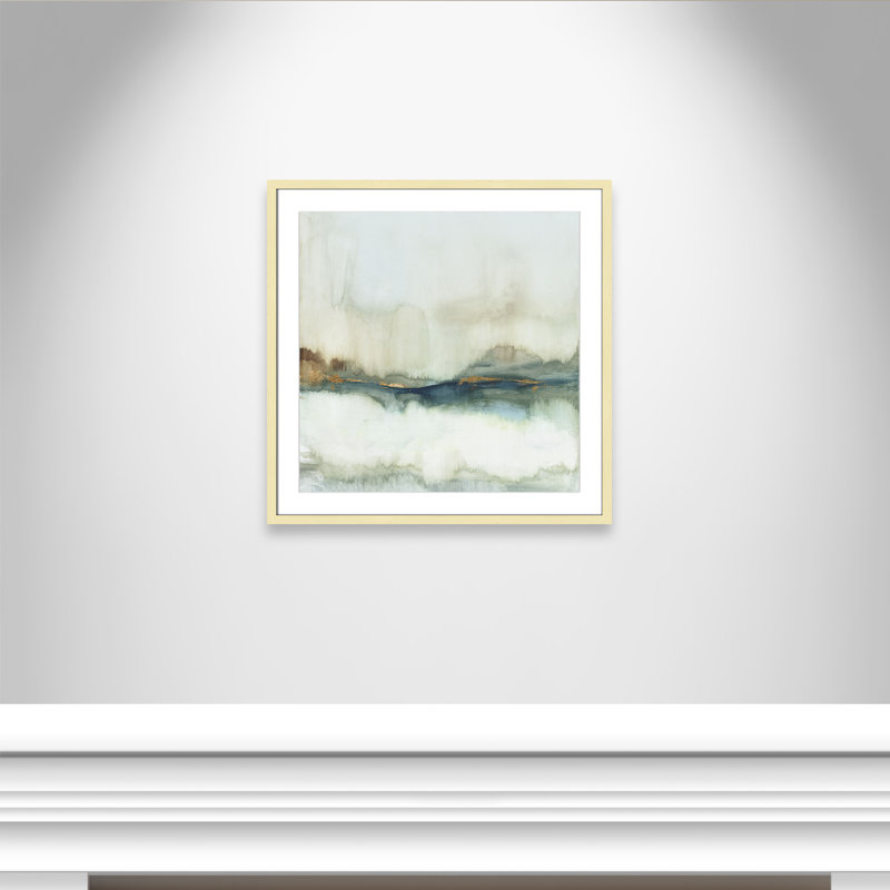 Land Reflection - Square Collection Print by Allison Pearce, 27.5" H x 27.5" W, Gold