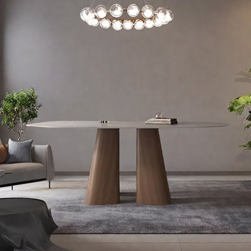 Table de salle à manger moderne et minimaliste, H 29,53 po x L 70,87 po x l 35,43 po