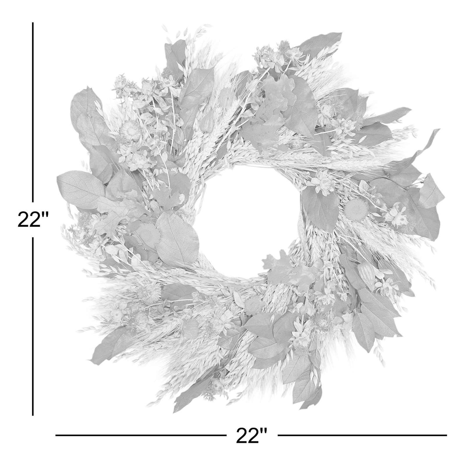 22" Handcrafted Strawflower Wreath