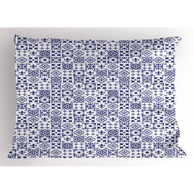 Polyester Geometric Sham, King