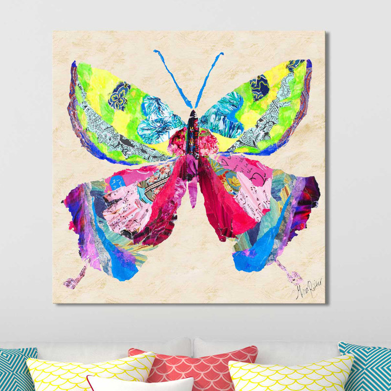 «Brilliant Butterfly I», reproduction de peinture acrylique, H 18 po x l 18 po x P 1 po, Toile tendue
