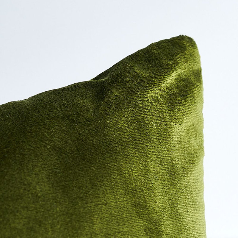 Venetian Silk Velvet Pillow, Moss