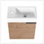 Meuble-lavabo mural 18 po avec lavabo en résine blanche et porte d'armoire à fermeture en douceur 18 po