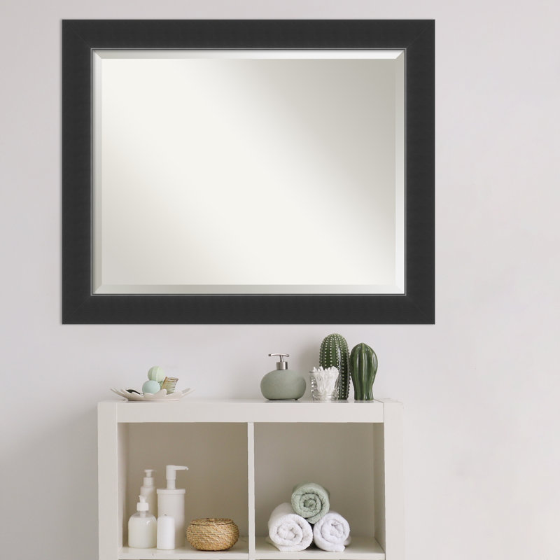 Miroir d'appoint Hatton, 27 po x 33 po, Noir