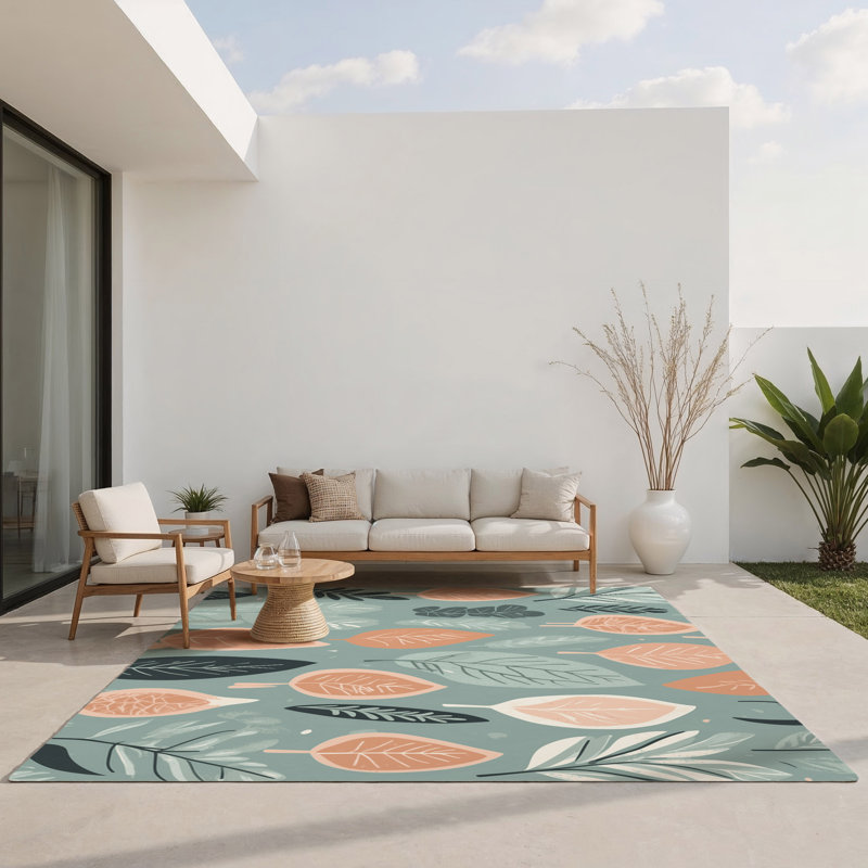 Tapis intérieur et extérieur Golden Fern, Rectangulaire 8 pi x 10 pi