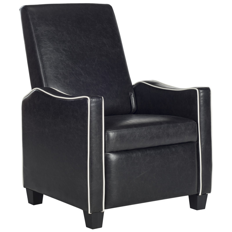Fauteuil inclinable manuel en faux cuir Holden, Noir / blanc