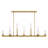 Fedler 13-Light Linear Chandelier in Warm Brass