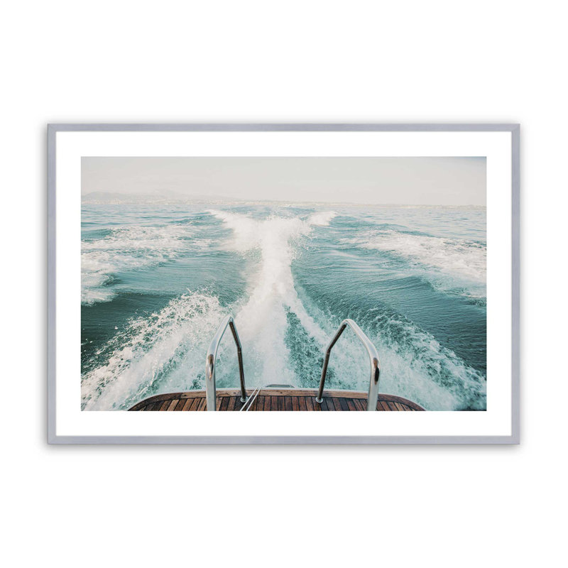 Imprimé Ocean Trails, H 17,25 po x l 21,25 po x P 1,25 po, Cadre en chrome poli