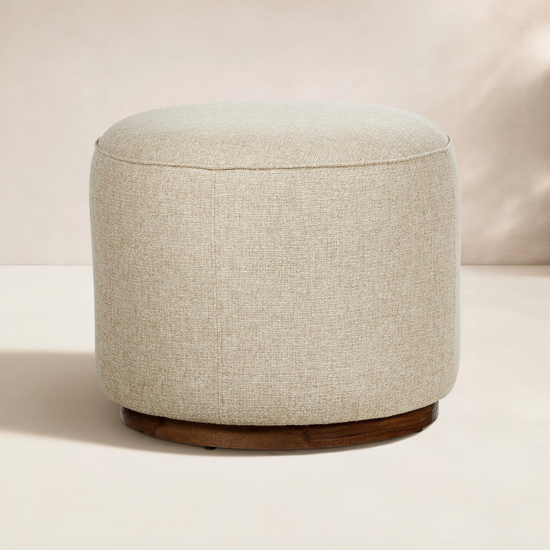 Devin Outdoor Ottoman, Beige
