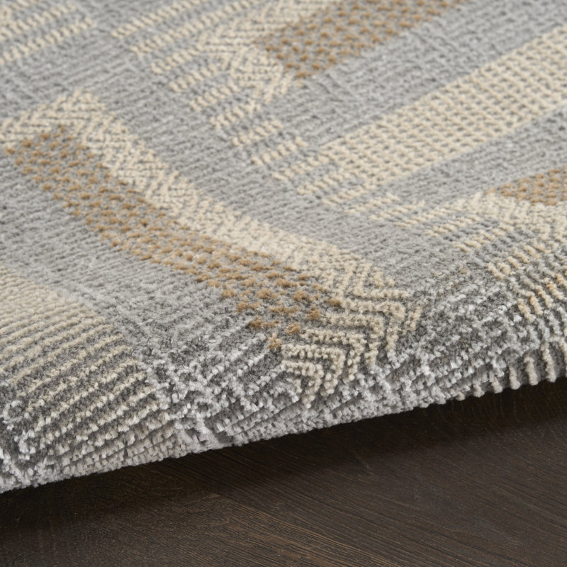 Ebern Designs Reimann Grey Multicolor Modern Indoor Rug, Rectangle 8' x 10'