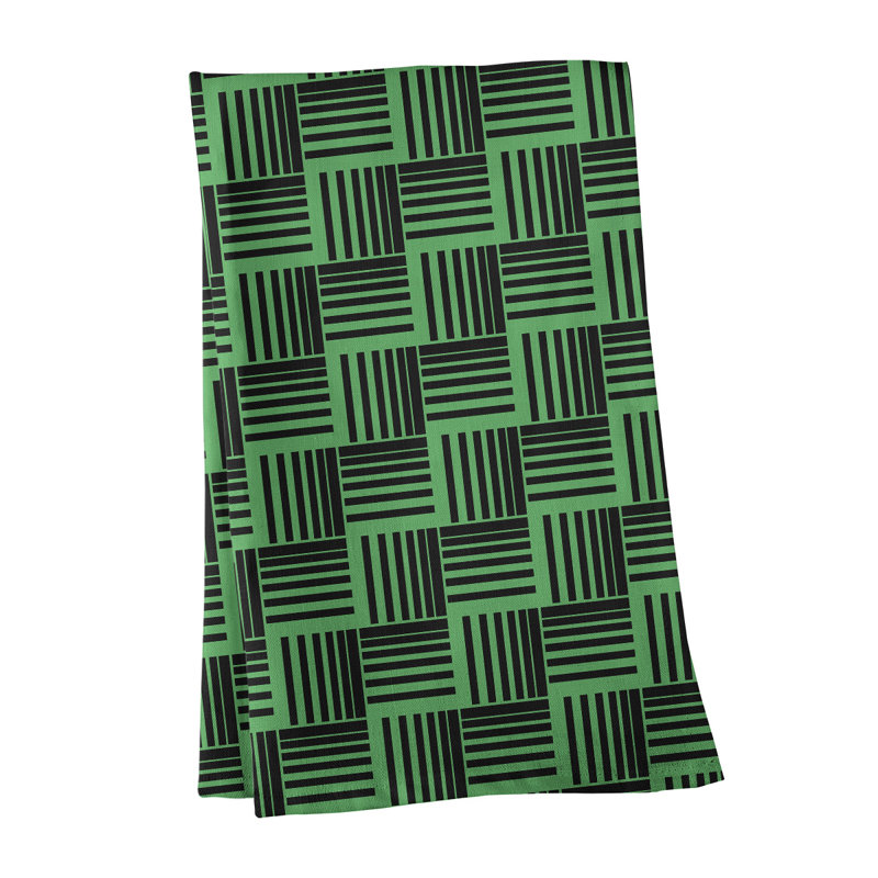 Jaya Tea Towel Kitchen Towel, Green/Black, Cotton Twill