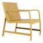 Ensemble de patio 5 pièces comprenant un canapé 3 places, 2 chaises, des tables basses, jaune, léger, montage rapide et facile, gain de place grâce à son système d'emboîtement, sièges respirants, mobilier de conversation intérieur/extérieur : polypropylène.