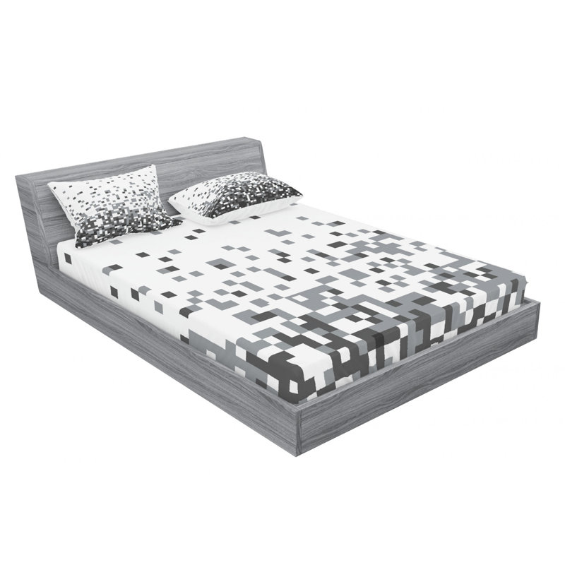 Microfiber Geometric Sheet Set, Full Sheet Set + Fitted Sheet + 2 Pillowcases