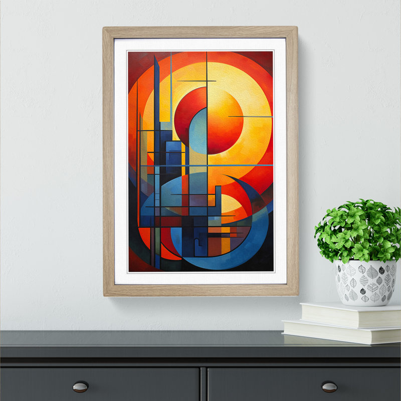 Single Picture Frame Print on Wood, 34cm H x 25cm W, Oak Framed