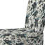 Fauteuil d'appoint rembourré damas bleu et blanc Euphony