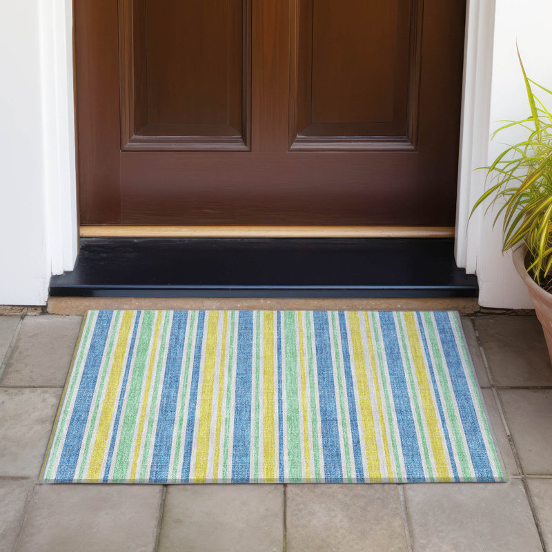 Tapis intérieur / extérieur Kinslee, Rectangle 1 pi 8 po x 2 pi 6 po