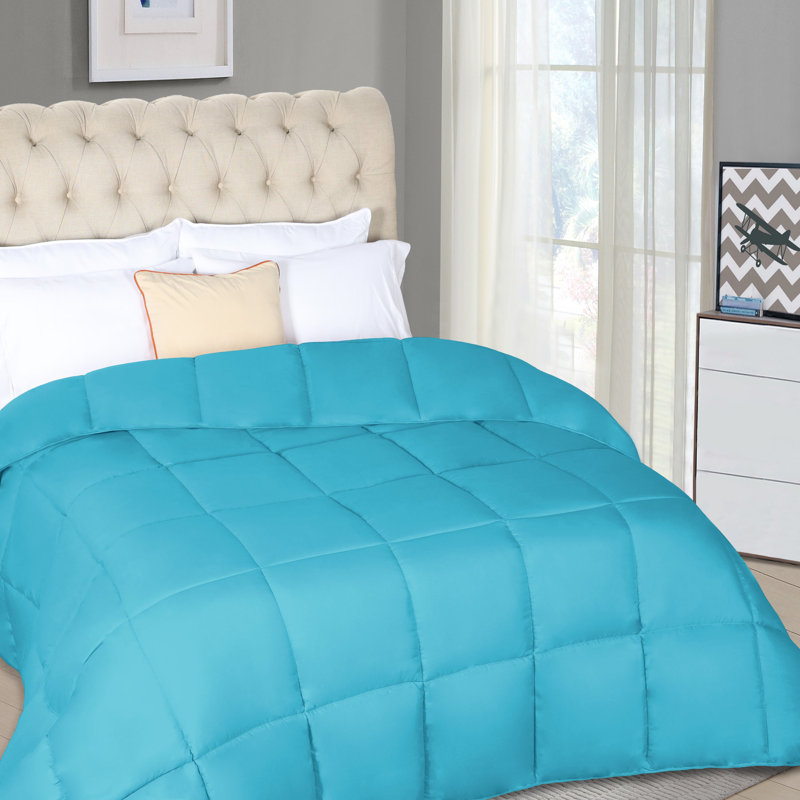 Édredon en duvet synthétique toutes saisons Grand Down - moelleux et hypoallergénique, Bleu d'hiver, Édredon grand