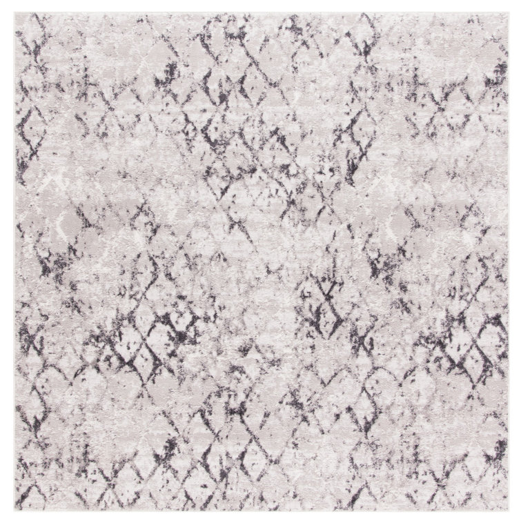 Lisson Geometric Grey Area Rug