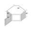 Armoire murale de coin courte L 24 po x P 12 po x H 18 po prête à assembler CASAINC-125386811